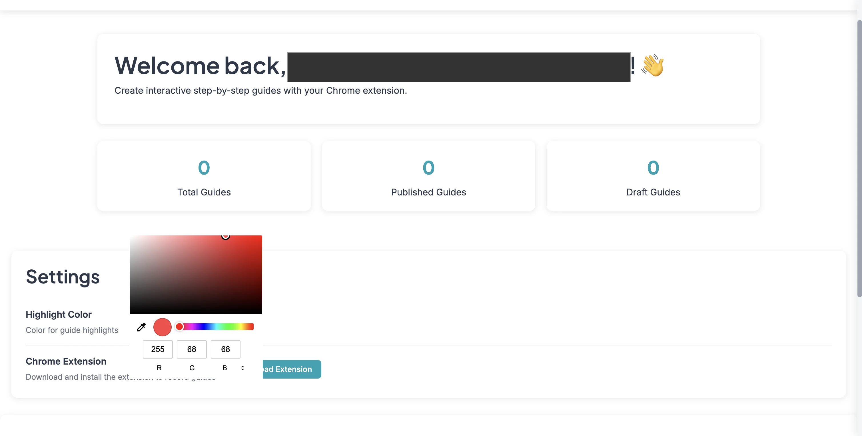 Screenshot showing Select the color picker