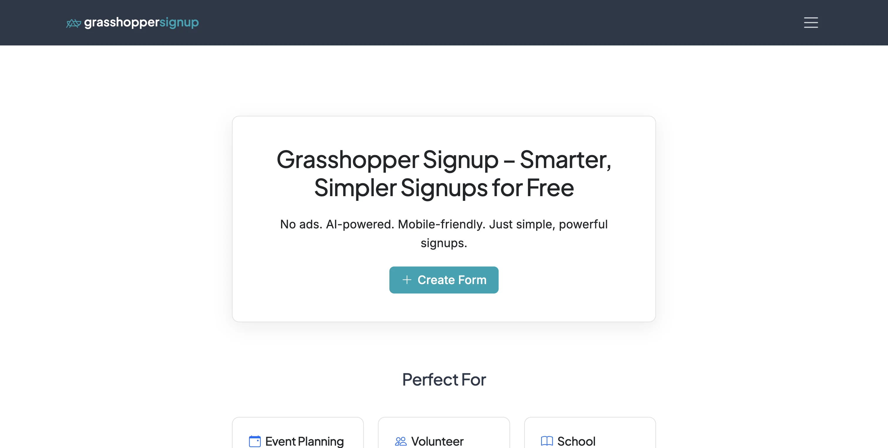 Screenshot showing Go to grasshoppersignup.com