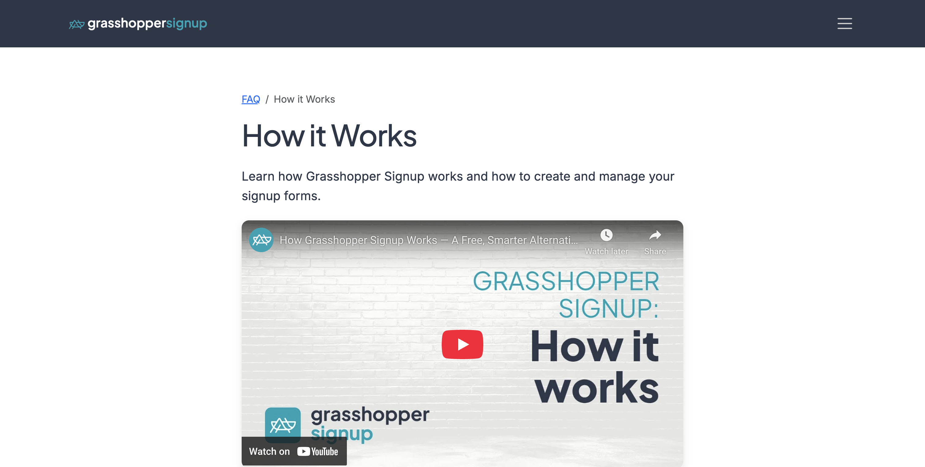 Screenshot showing Scroll page