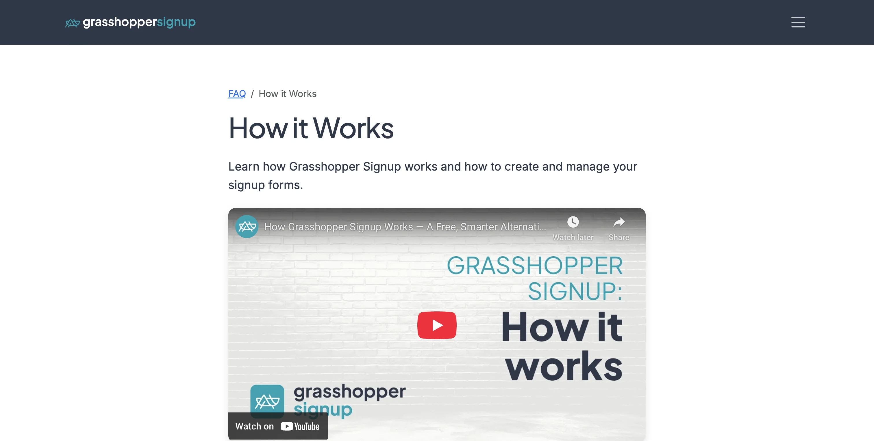 Screenshot showing Scroll page
