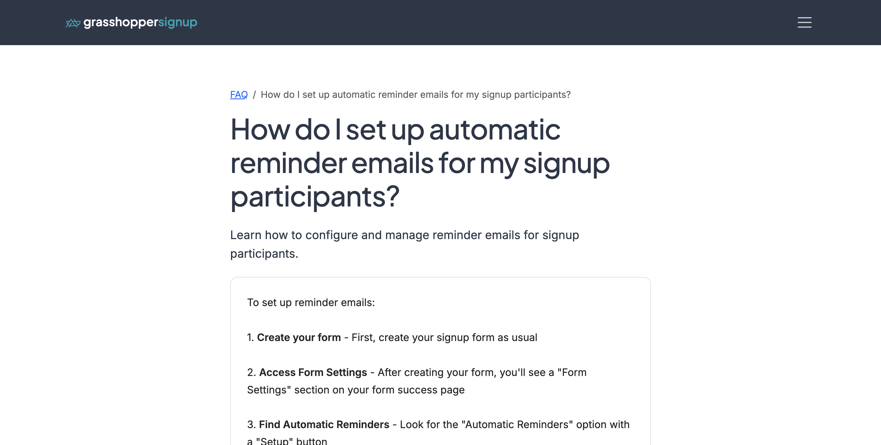 Screenshot showing Click on 'Learn how to configure and man'