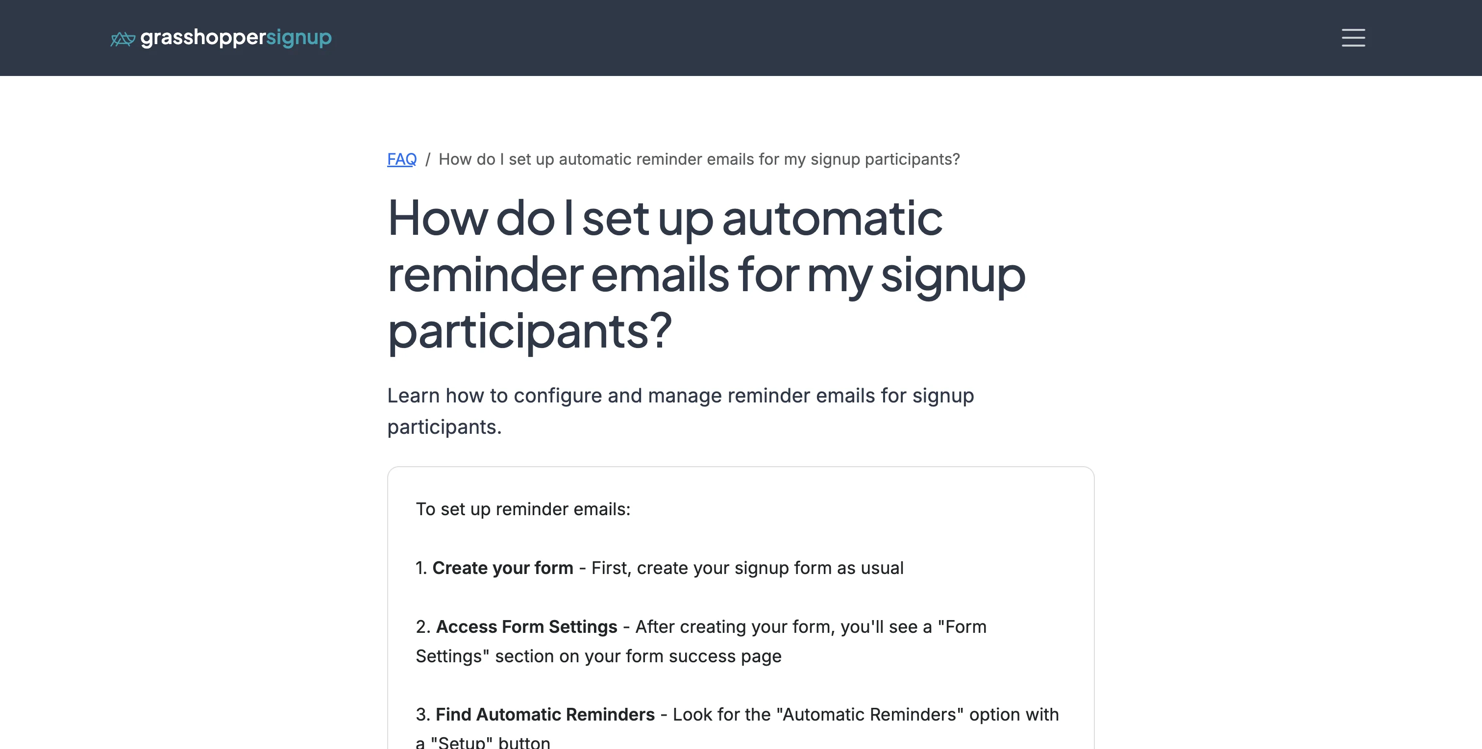 Screenshot showing Click on 'Learn how to configure and man'