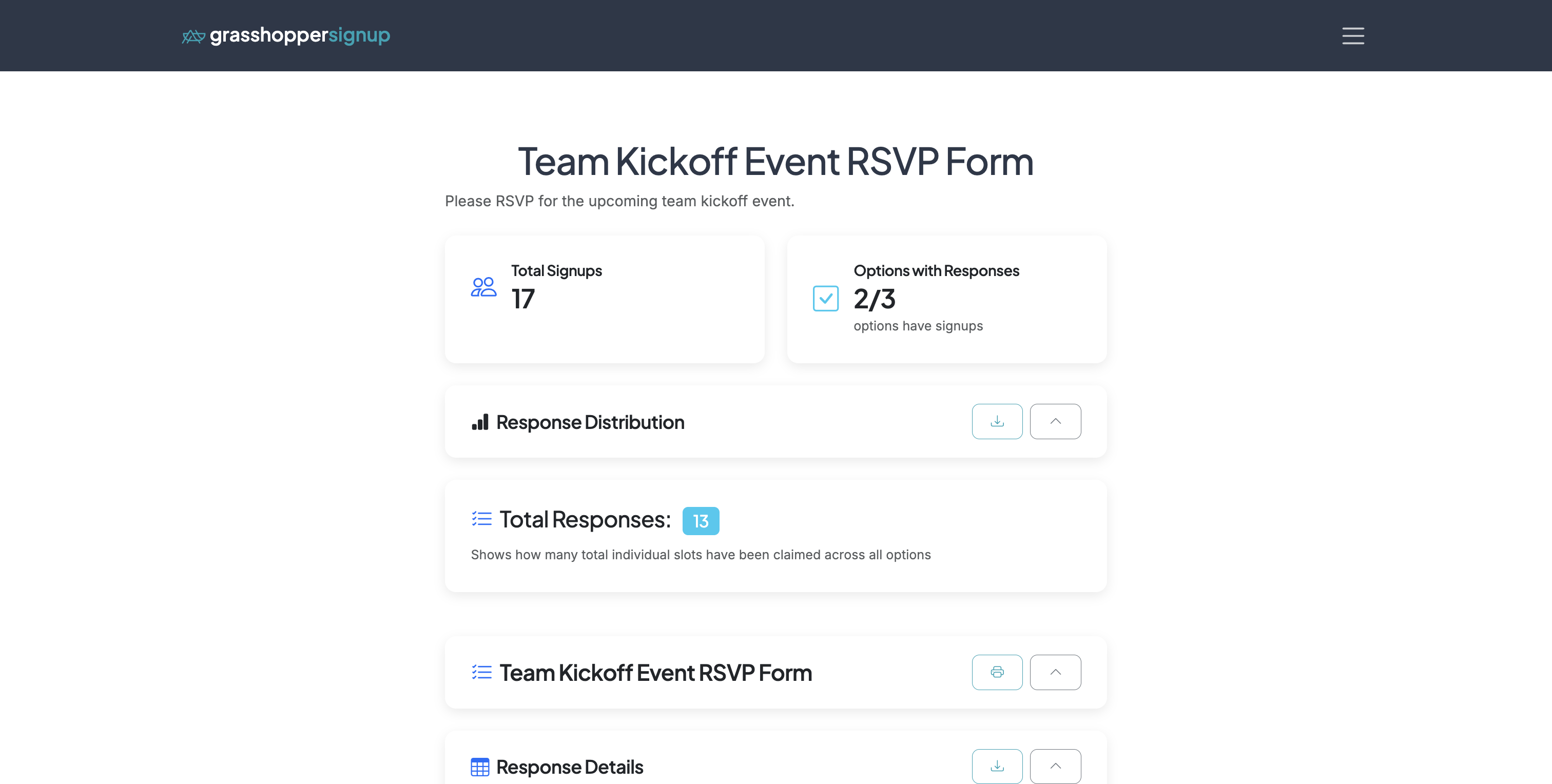 Screenshot showing Go to the Responses page for your form.