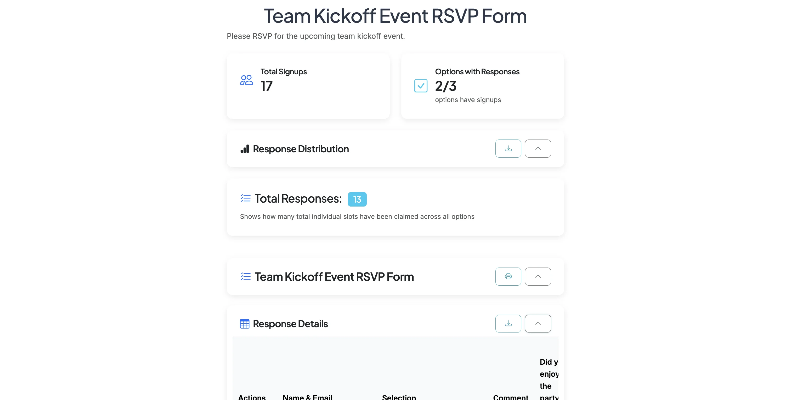 Screenshot showing Scroll down to the 'Response Details' section.