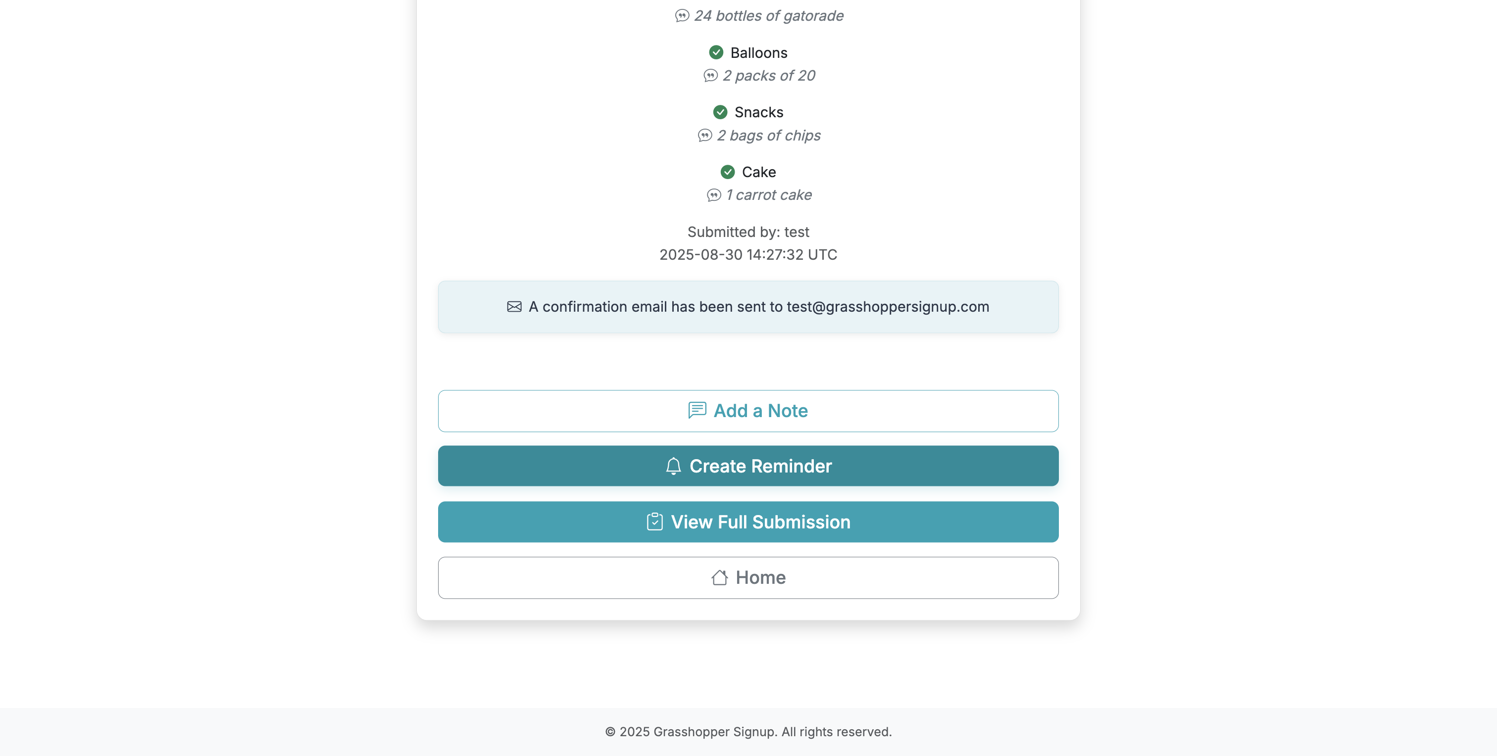 Screenshot showing Scroll down and click the "View Full Submission" button. This will take you to the Submission Summary page.