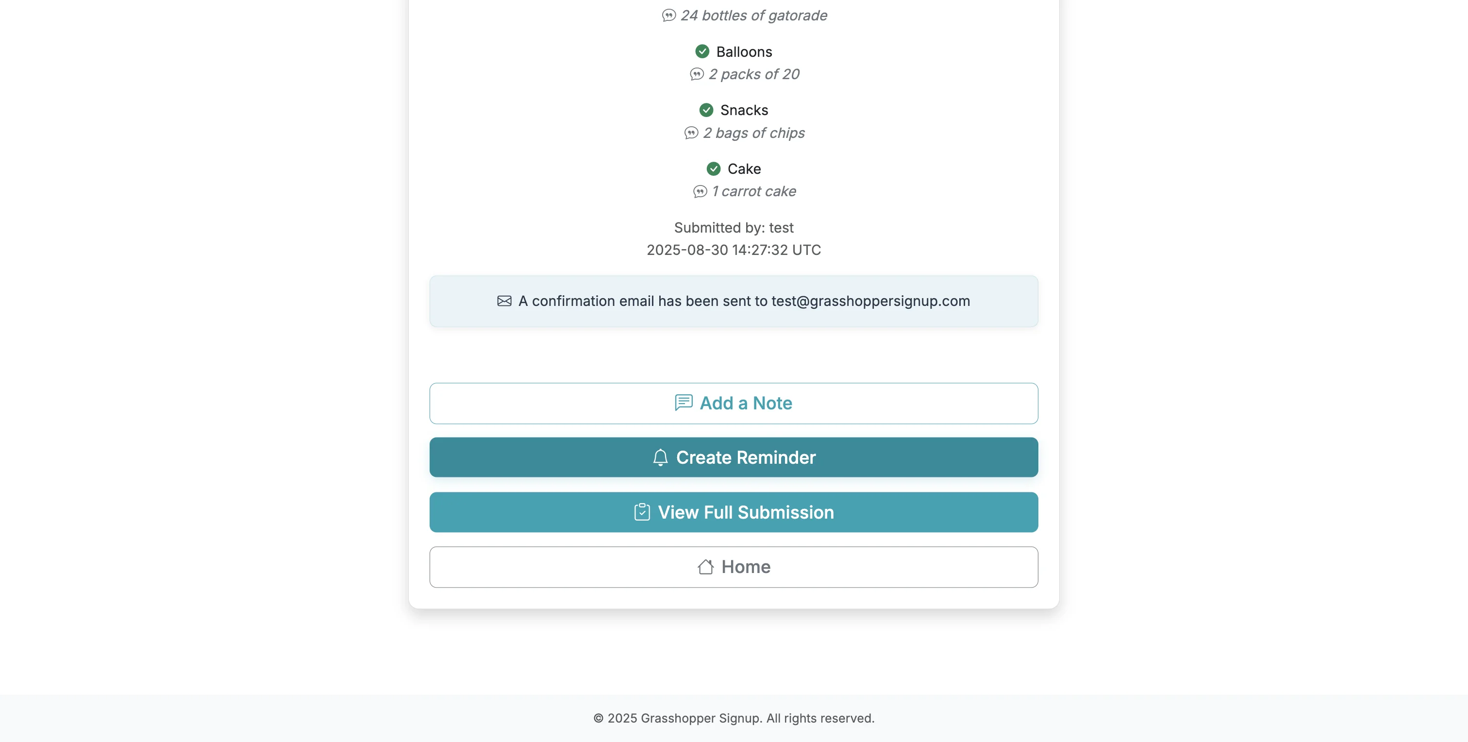 Screenshot showing Scroll down and click the "View Full Submission" button. This will take you to the Submission Summary page.