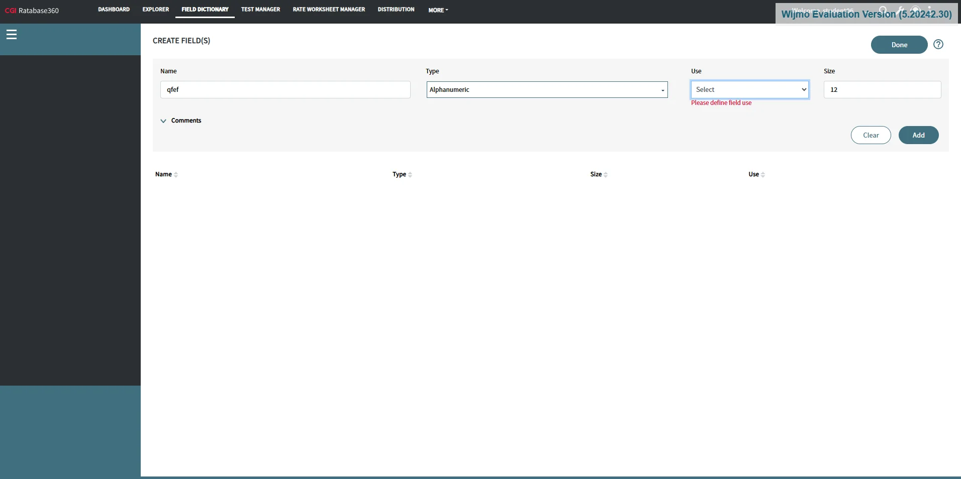 Screenshot showing Click on 'select Accumulator General Glo'