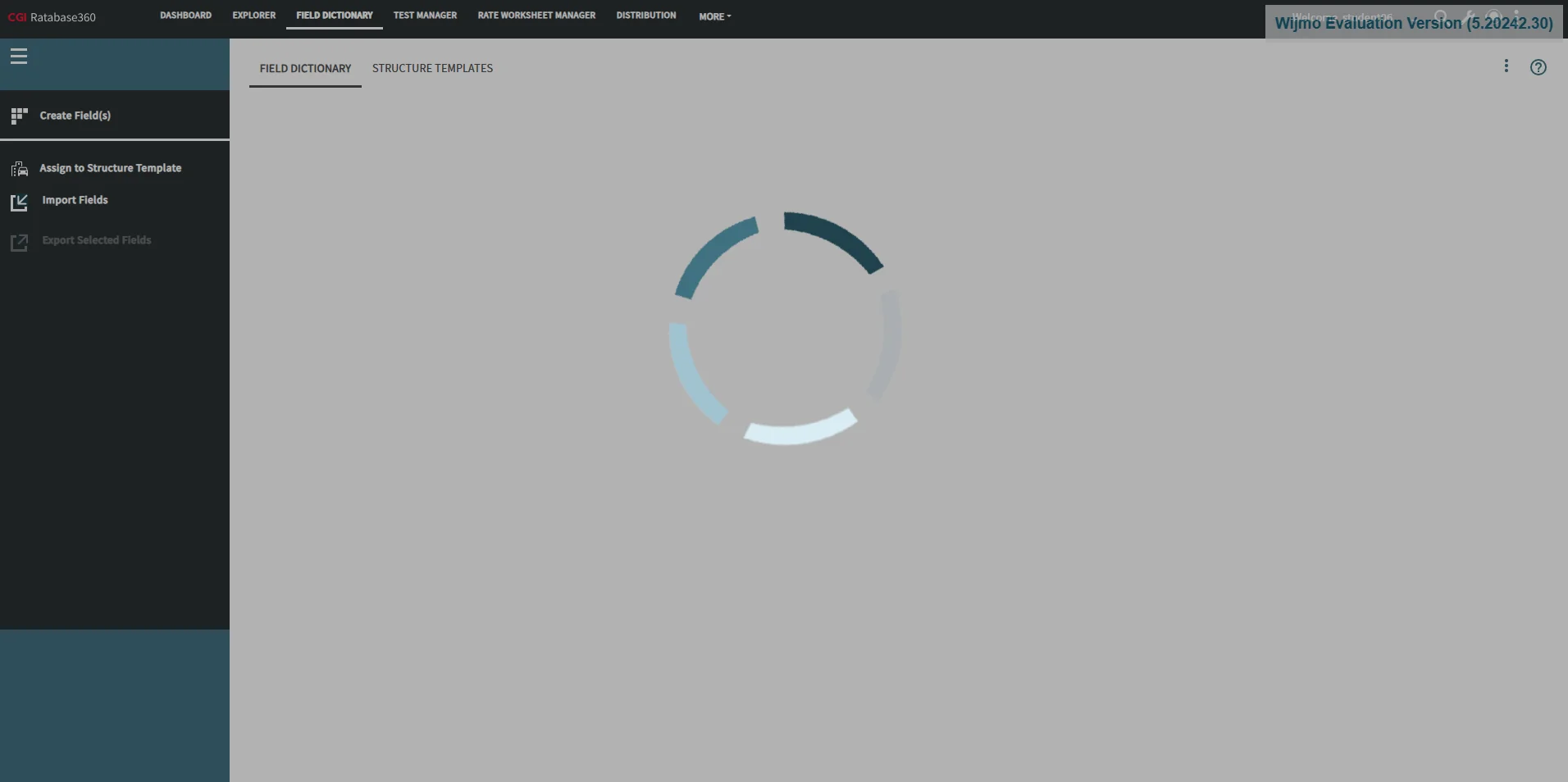 Screenshot showing Navigate to http://10.126.81.235:8499/field-dictionary