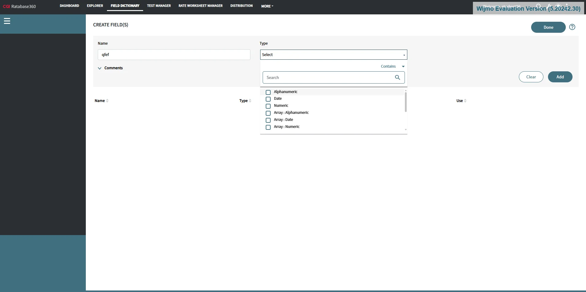 Screenshot showing Enter text in input field