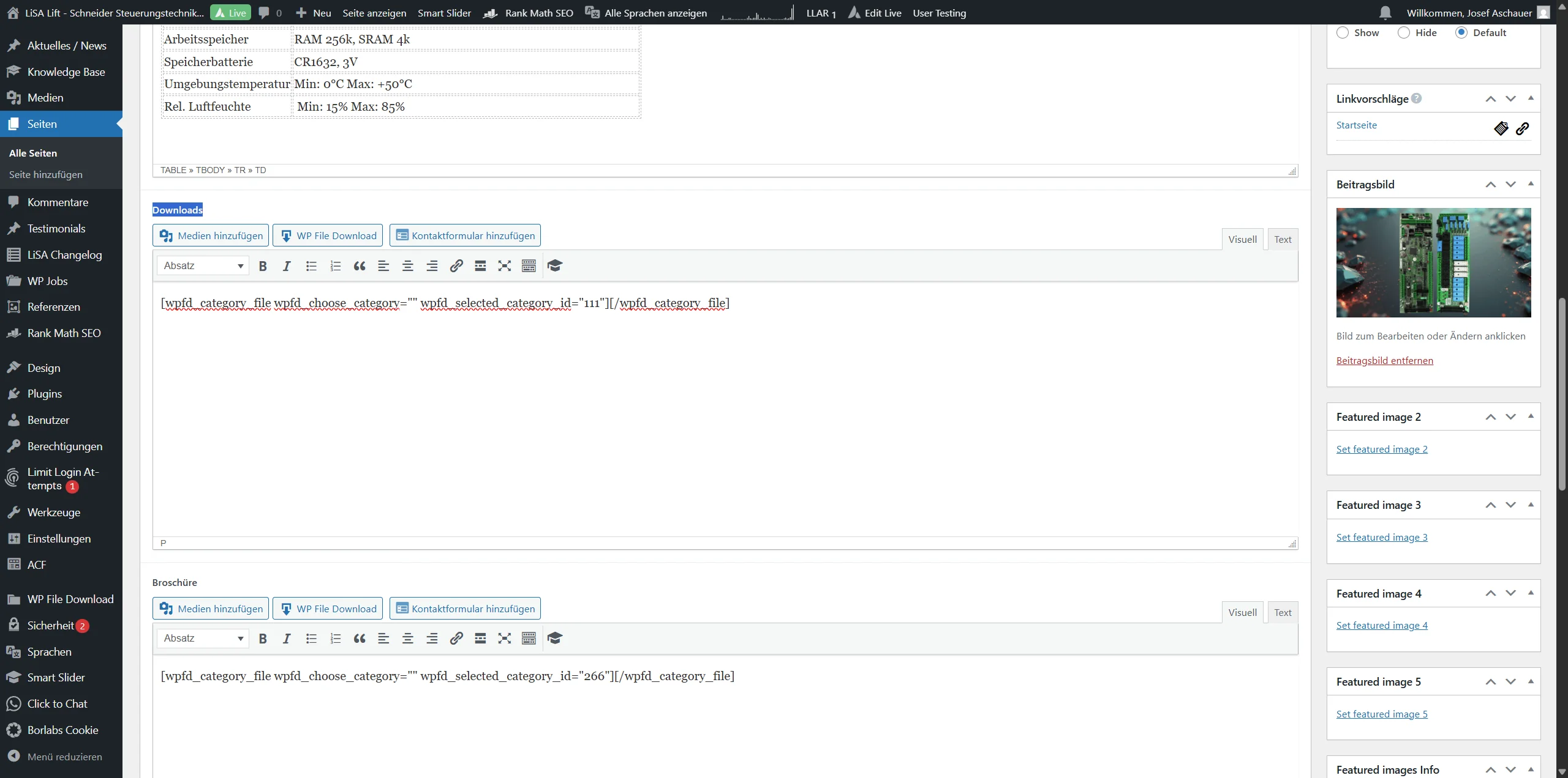 Screenshot showing So nun können wir auf der Produktseite die ID abändern in die die wir für Downloads notiert hatten also in unserem Beispiel die "365" also tauschen wir 111 durch 365 aus.
