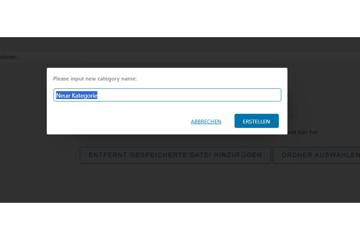 Screenshot showing Danach erscheint ein Eingabefeld für den Titel in unserem Fall "Testprodukt" in der Regel einfach der Produktname