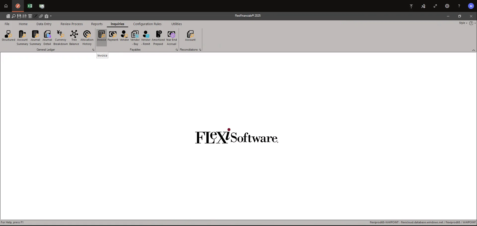 Screenshot showing Invoice Inquiry