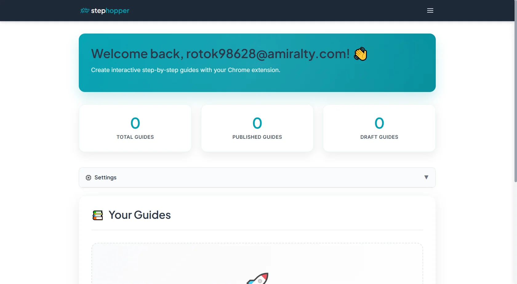 Screenshot showing Starting point - initial view of the page