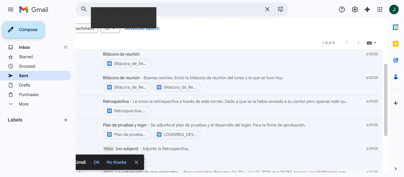 Screenshot showing Starting point - initial view of the page