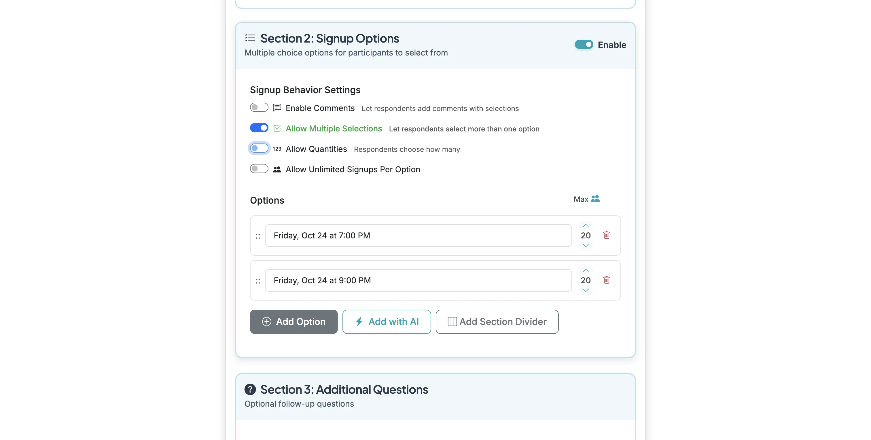 Screenshot showing Click on input