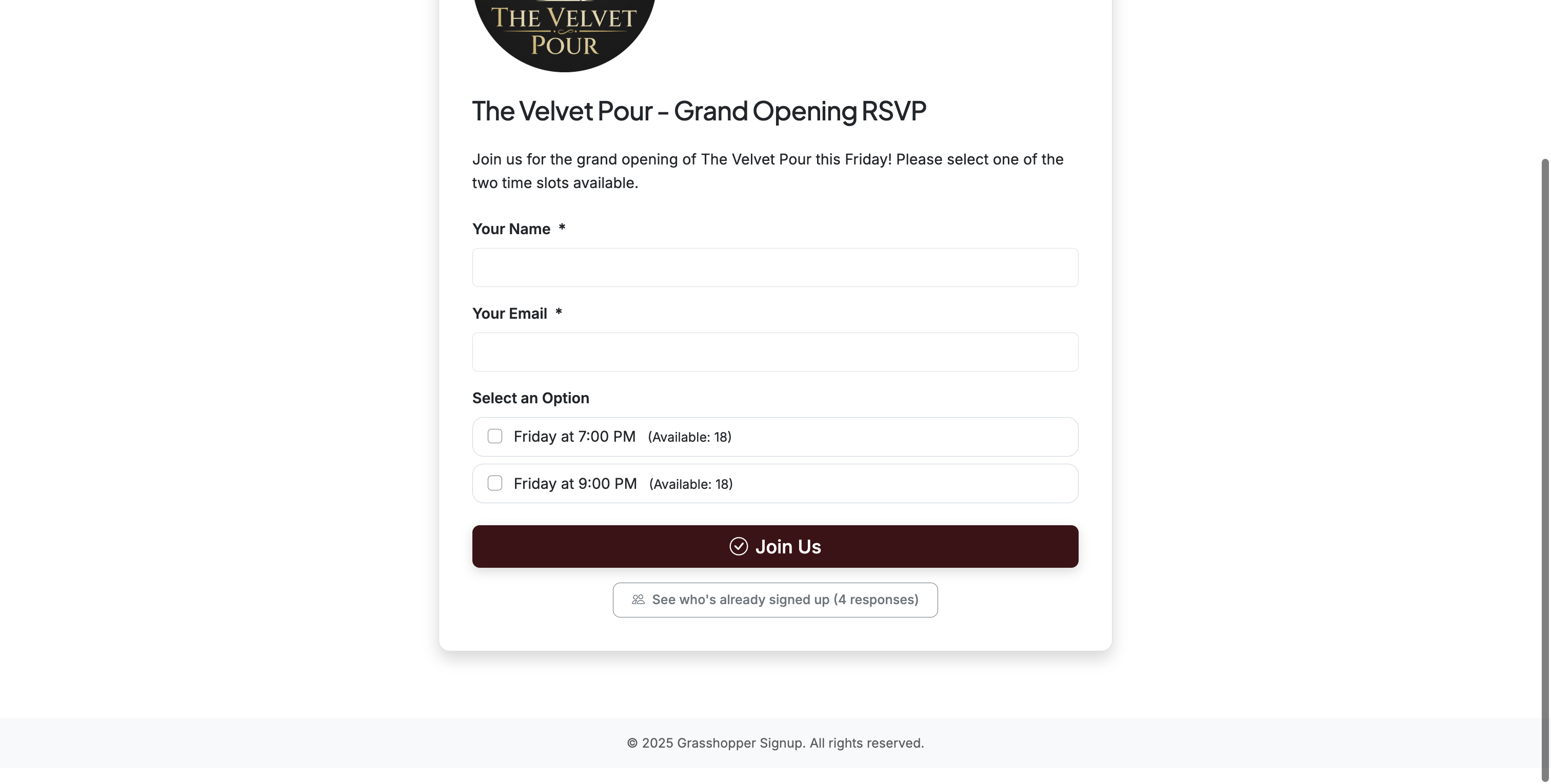 Screenshot showing When respondents view your form, they will see a button to view responses at the bottom of the form.