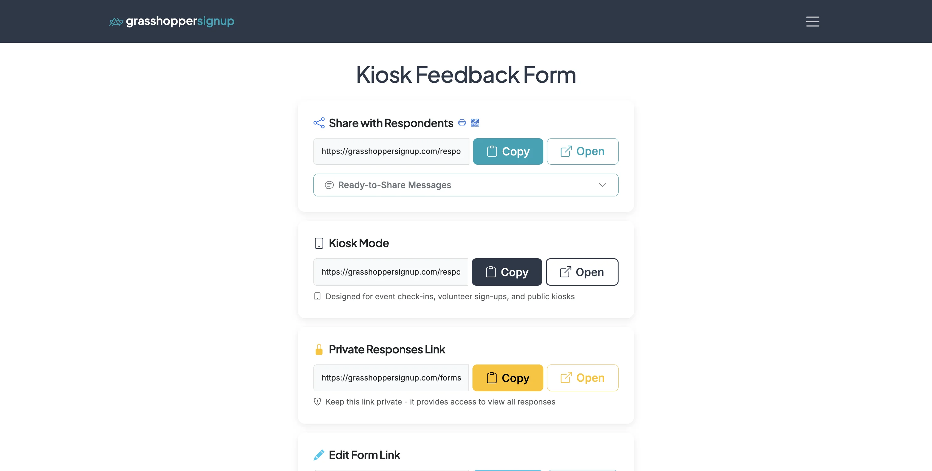 Screenshot showing Go the the Options page for your form.