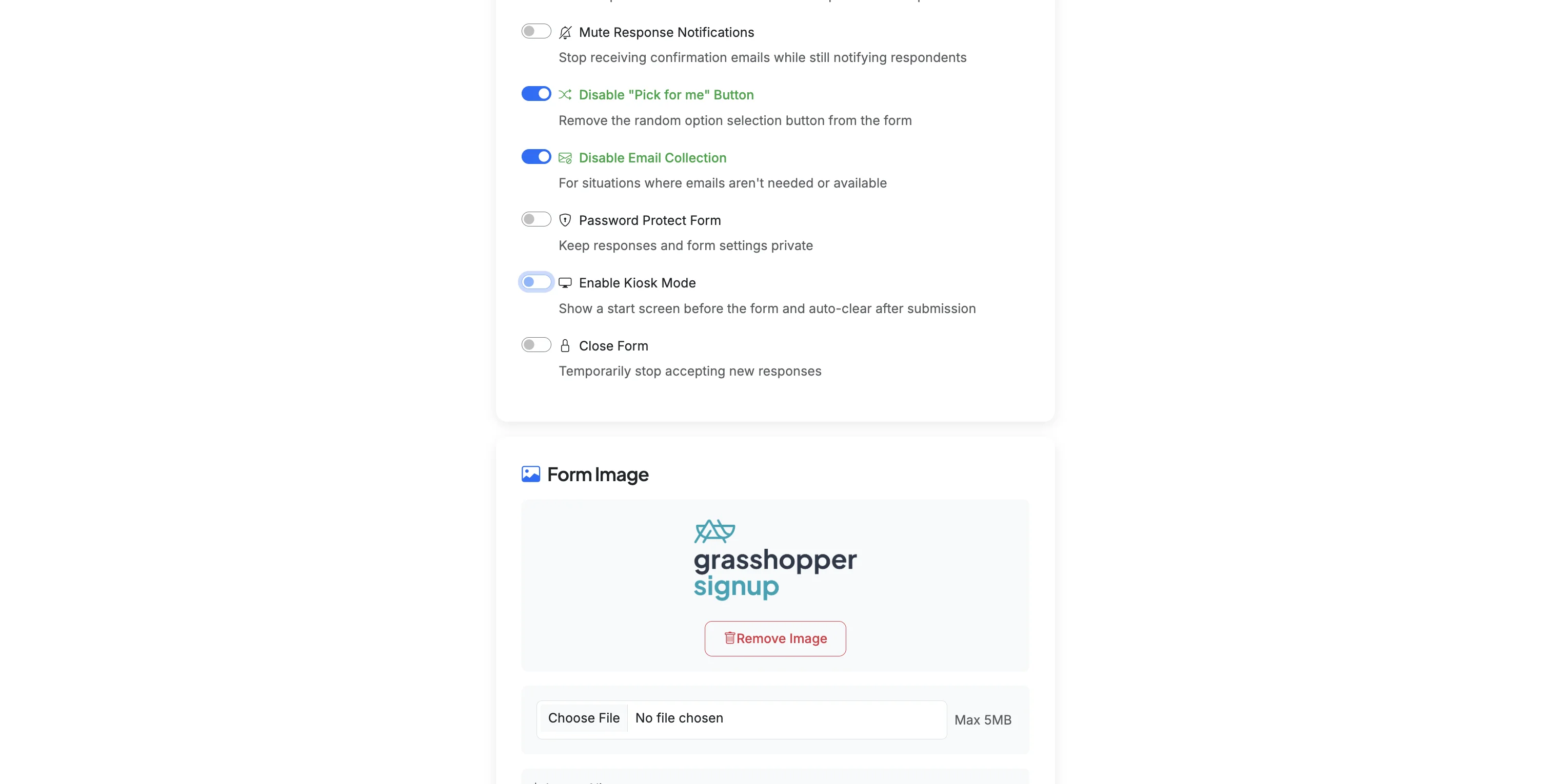 Screenshot showing Enter text in Enable Kiosk Mode