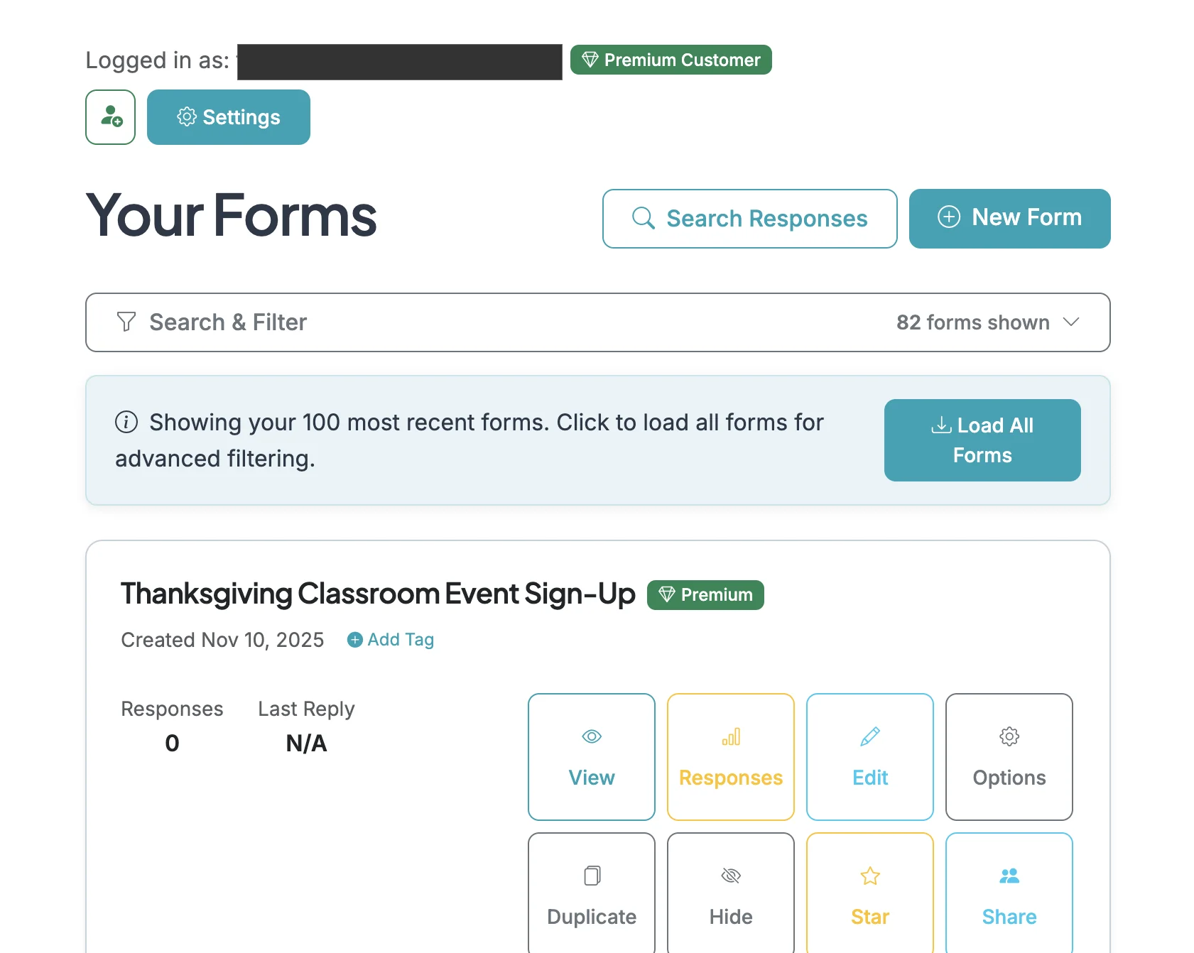 Screenshot showing Start in your Dashboard and click "Settings"