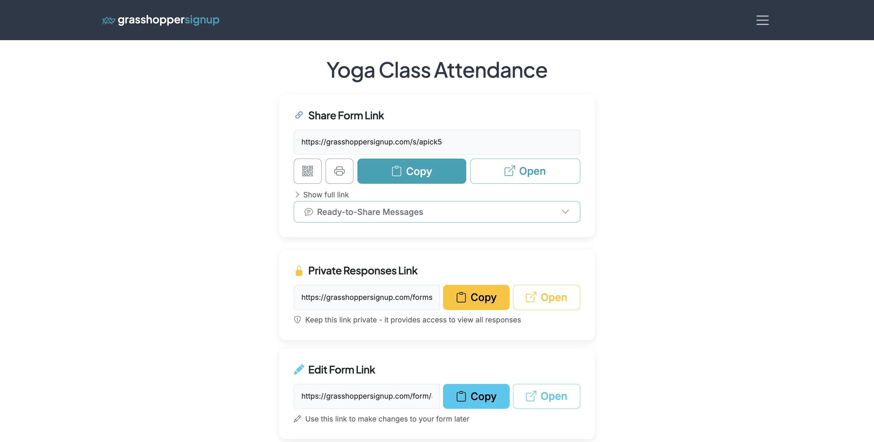 Screenshot showing Start on the Form Options page.