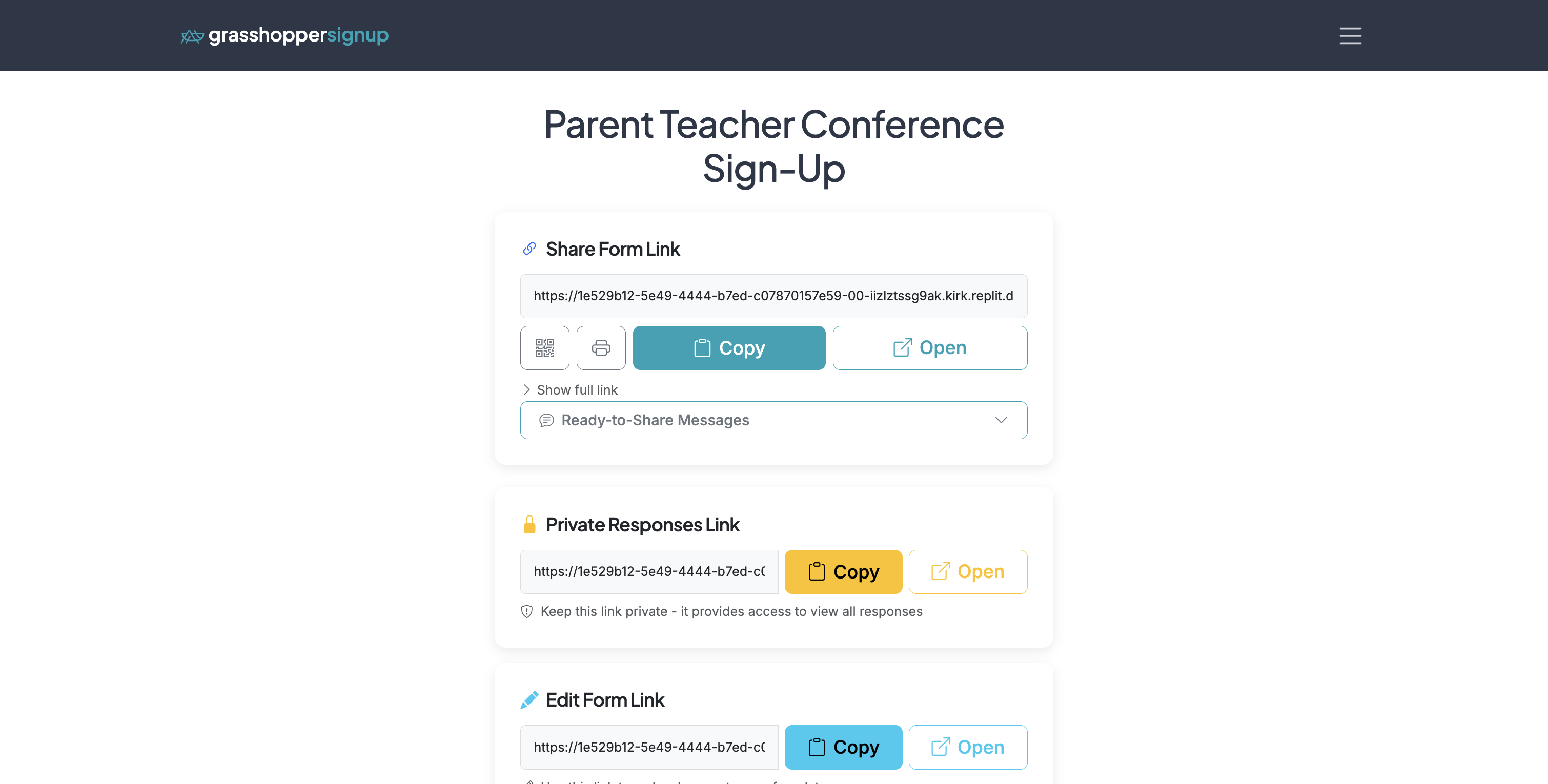 Screenshot showing Start on the Form Options page.