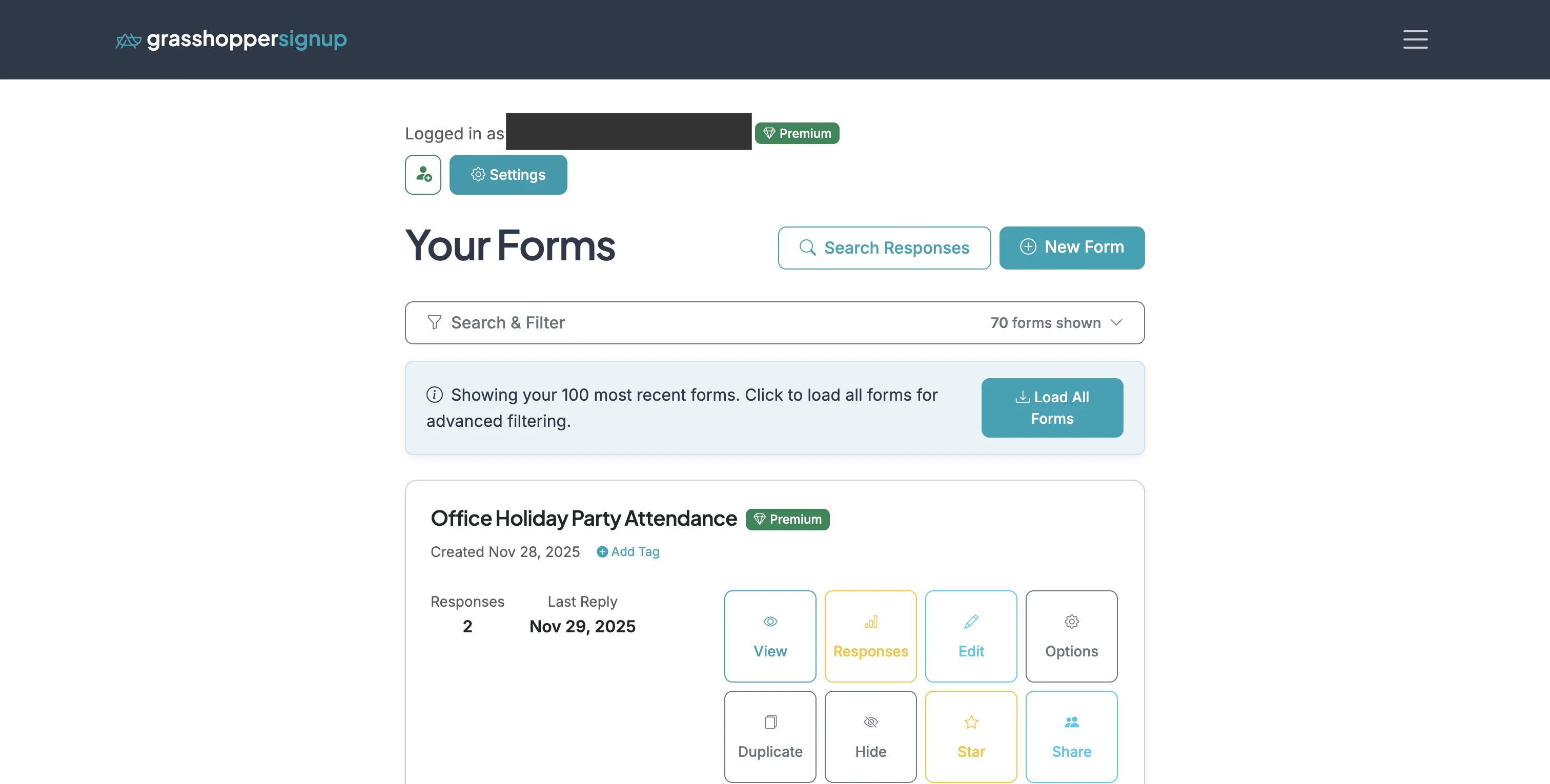 Screenshot showing From your Dashboard, go to the 'Settings' page.