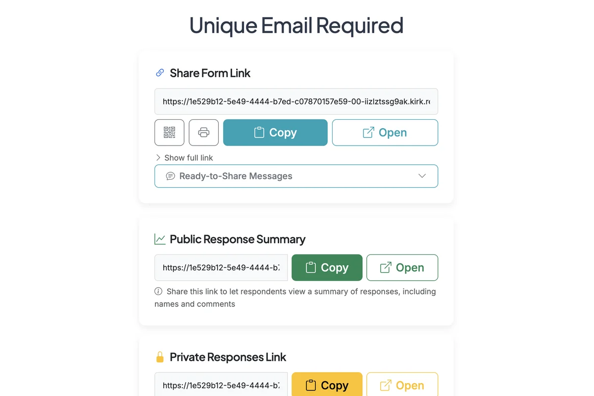 Screenshot showing Start on the Form Options page.