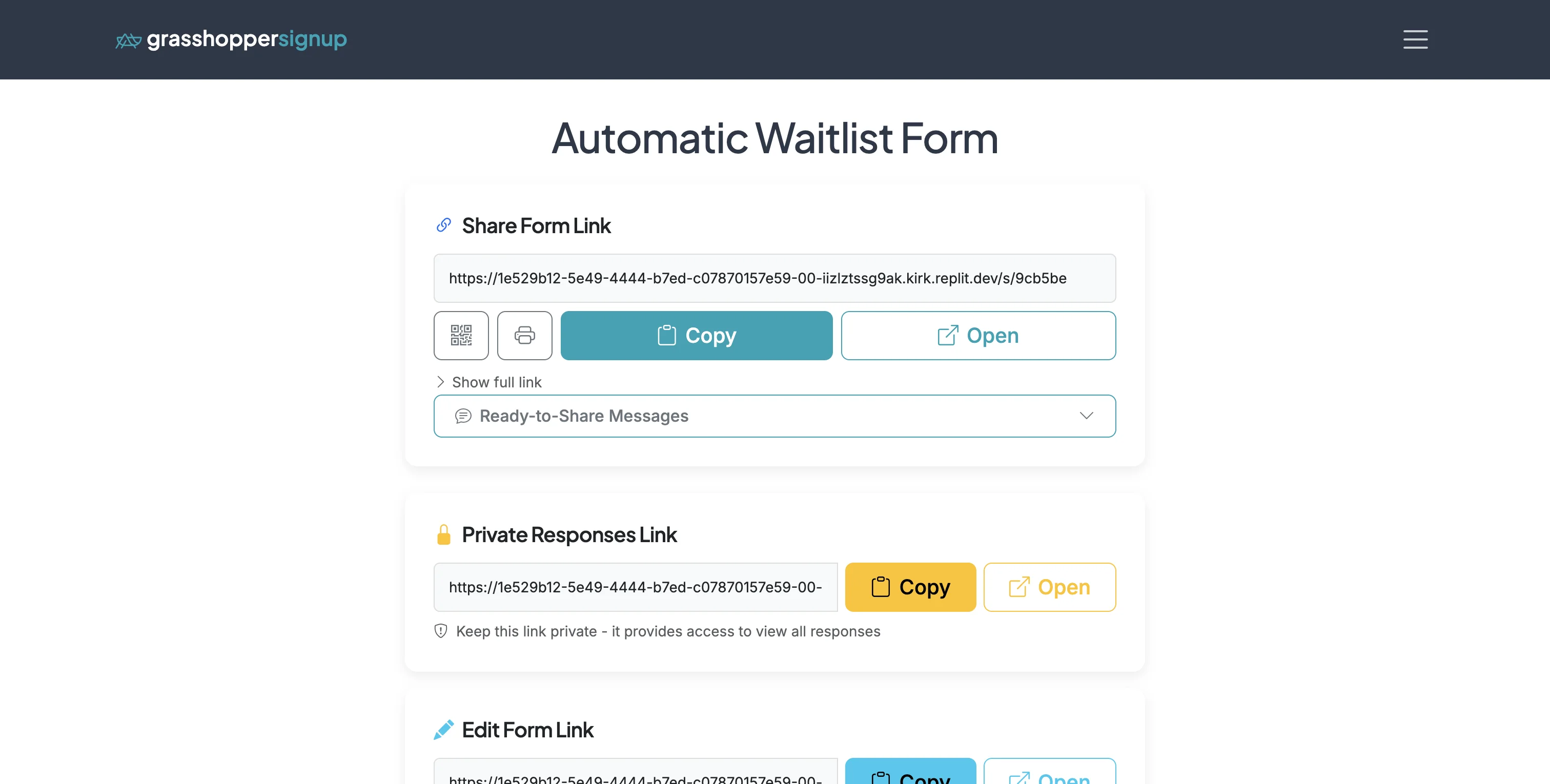 Screenshot showing Start on the Form Options page. Scroll down to the Form Settings.