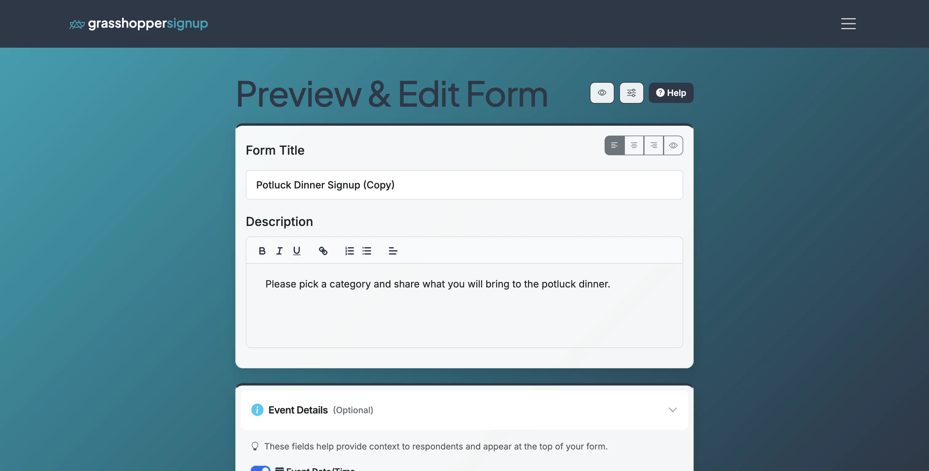 Screenshot showing This will duplicate the form and take you directly into the editor for that form.
