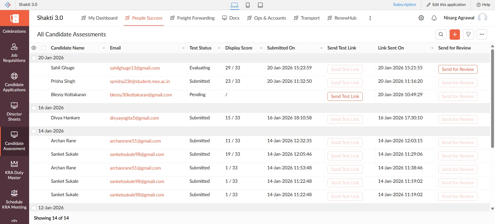 Screenshot showing Starting point - initial view of the page