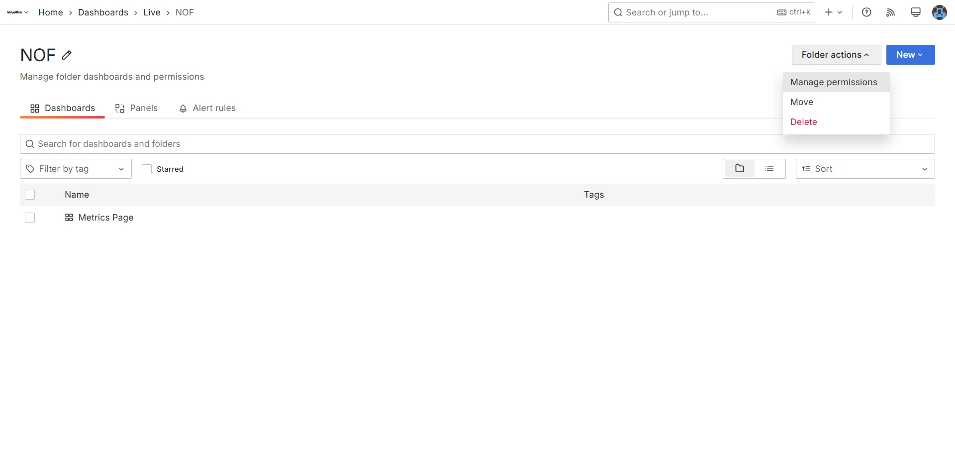 Screenshot showing Hier kiest u voor de optie "manage permissions"