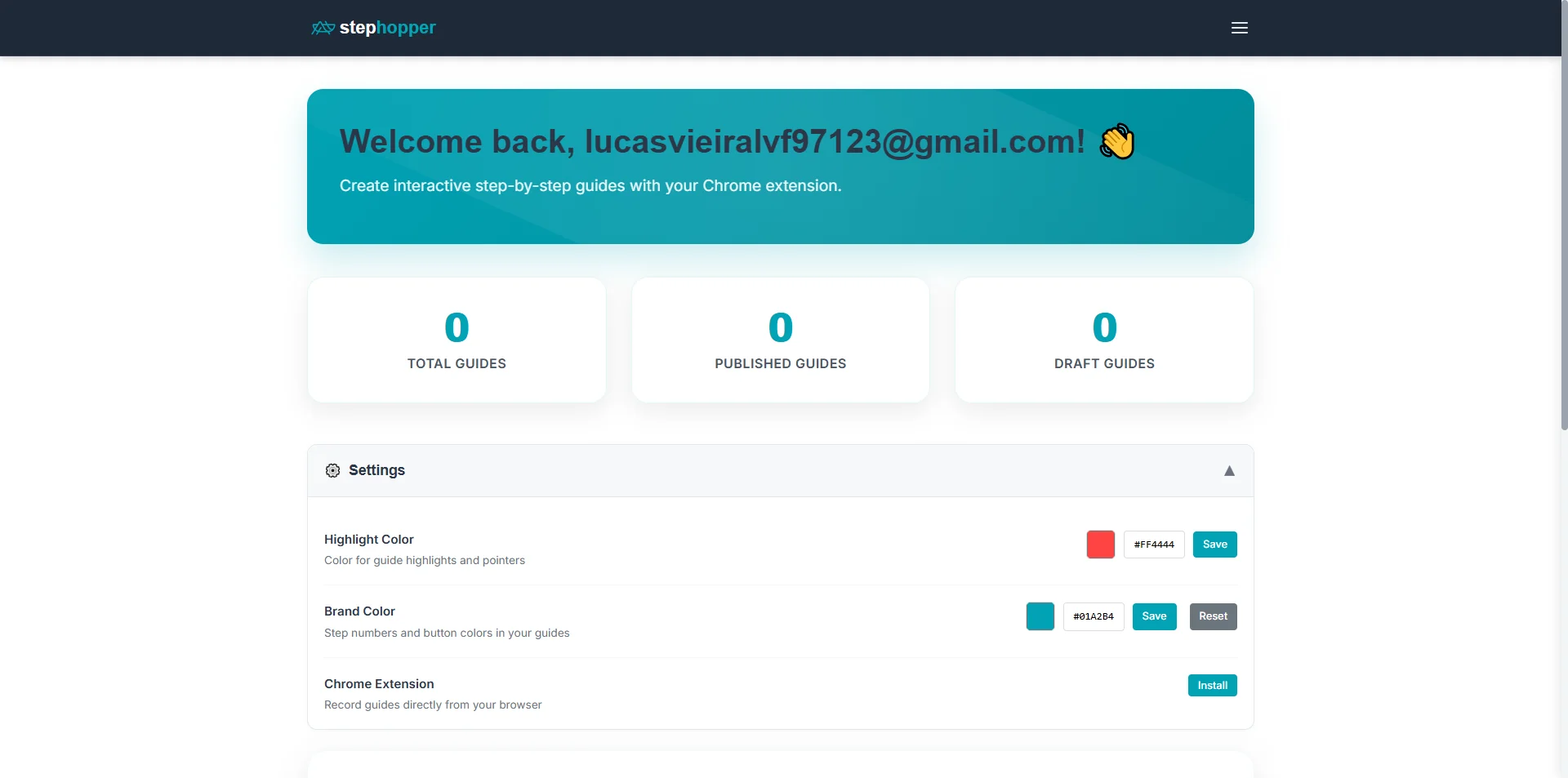 Screenshot showing Click on 'Settings ▼'