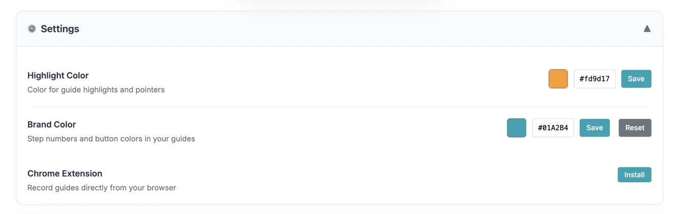 Screenshot showing Scroll to Settings and expand the full Settings menu. Install the Chrome Extension