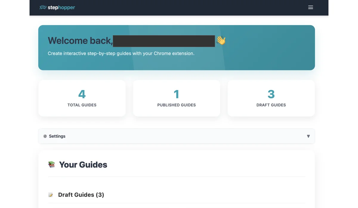 Screenshot showing Login to view your dashboard
