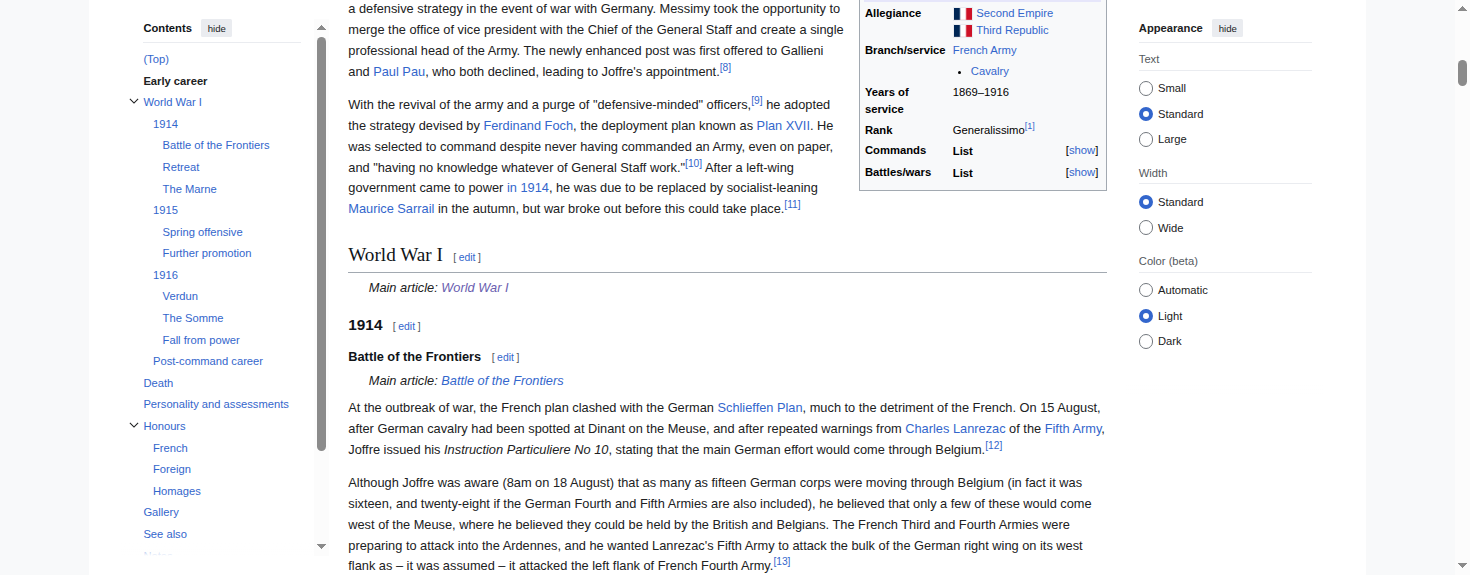 Screenshot showing Click on '🔴 Joseph Joffre - Wikipedia
(f'