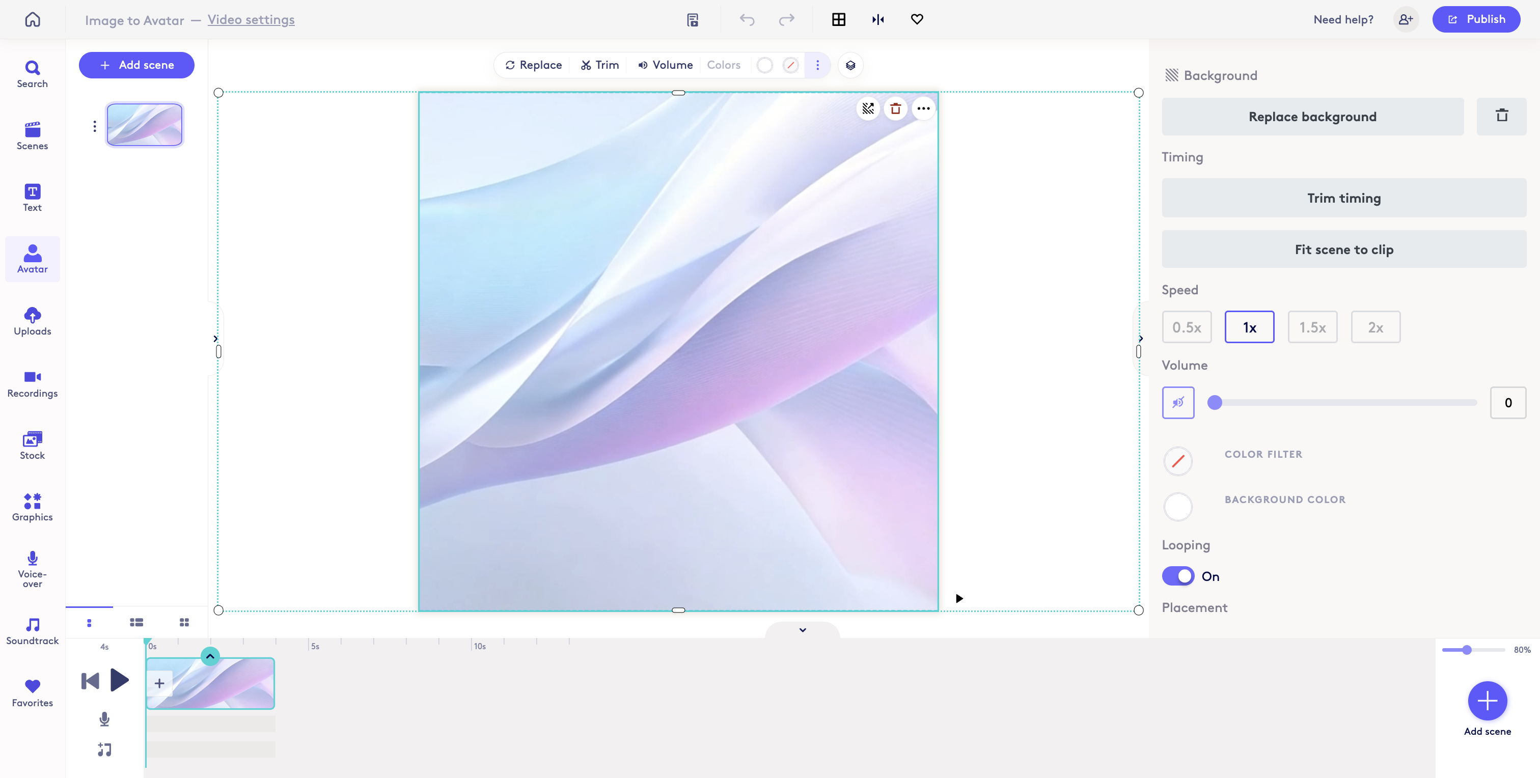 Screenshot showing Once in your project, click the Avatar icon in the Content Bar.