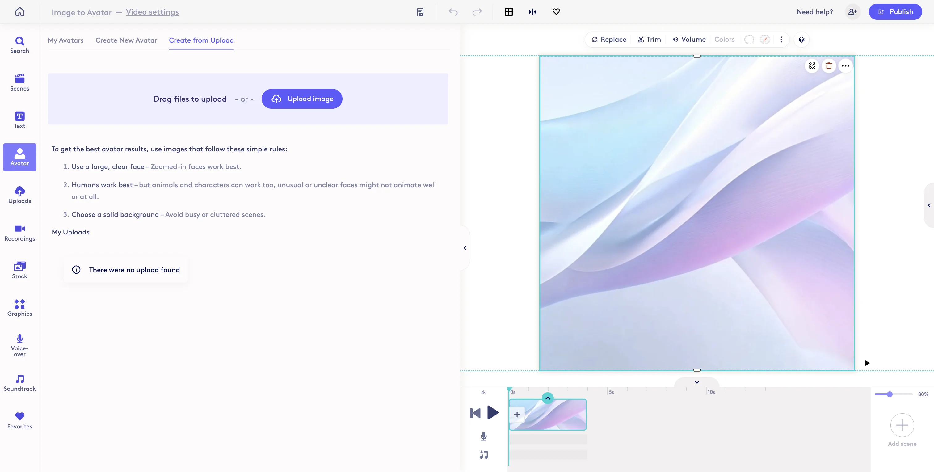Screenshot showing Click on 'Upload image' and upload your image.