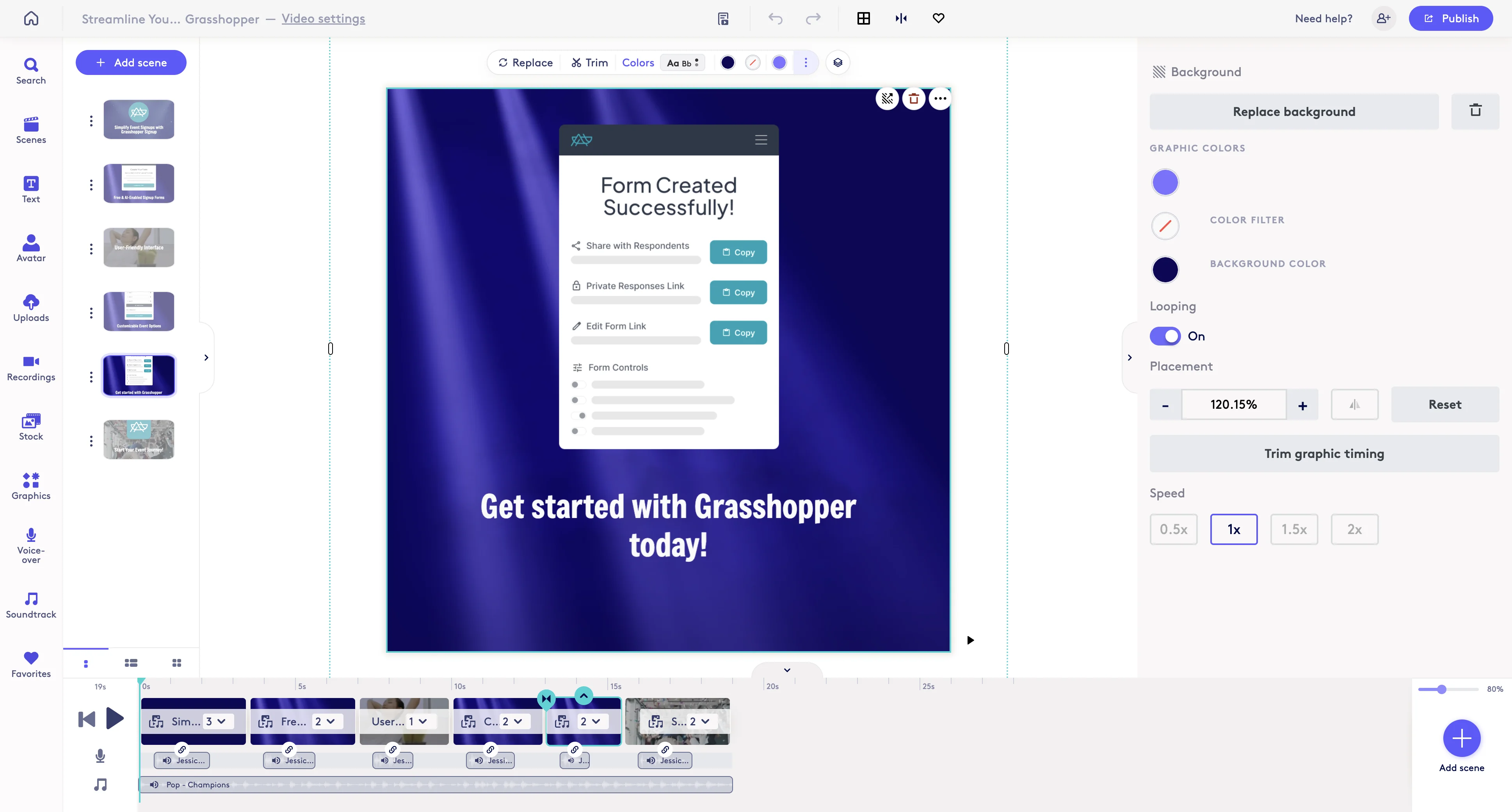 Screenshot showing Start inside of your video project.