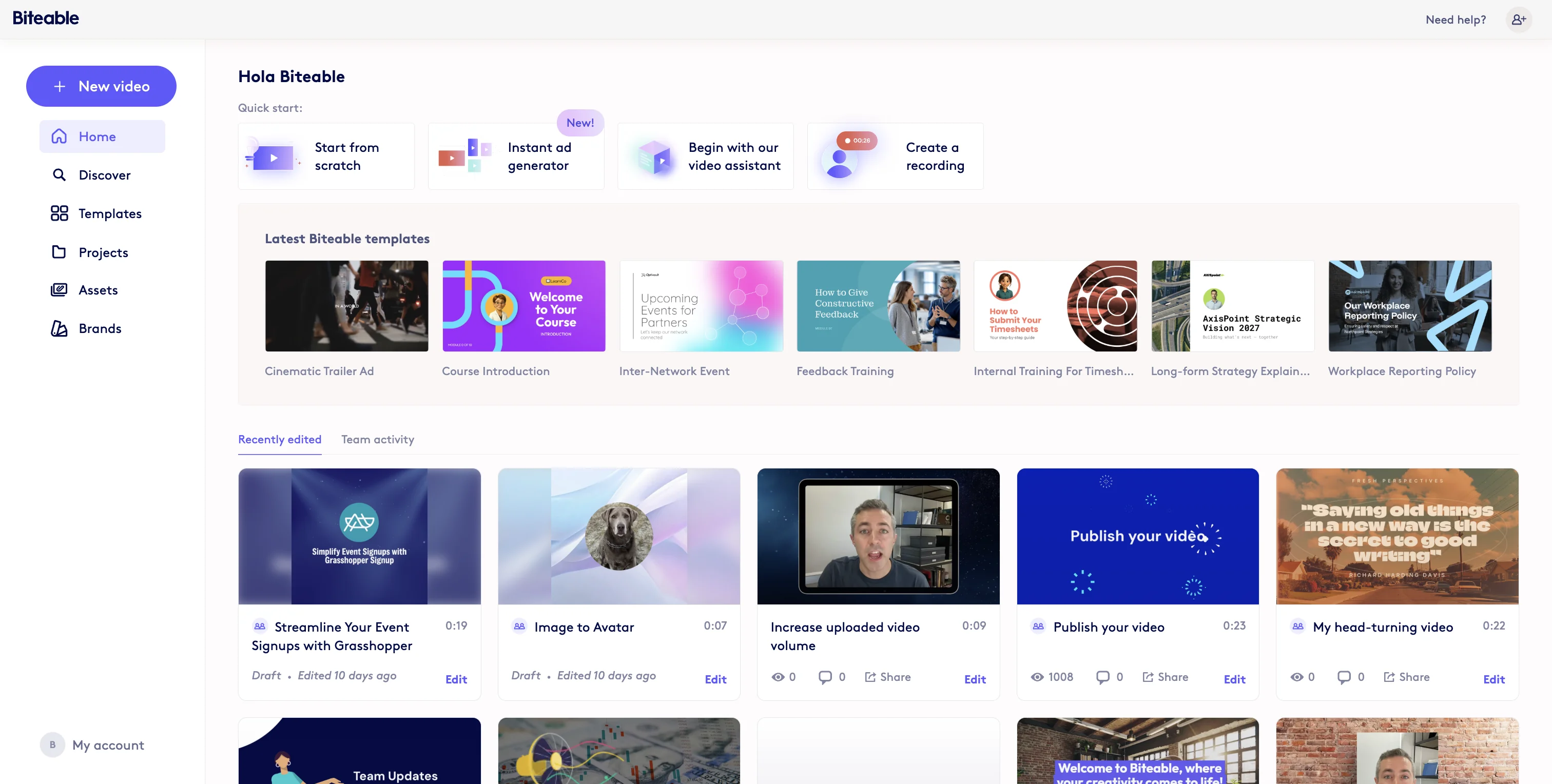Screenshot showing Visit your Home Dashboard.