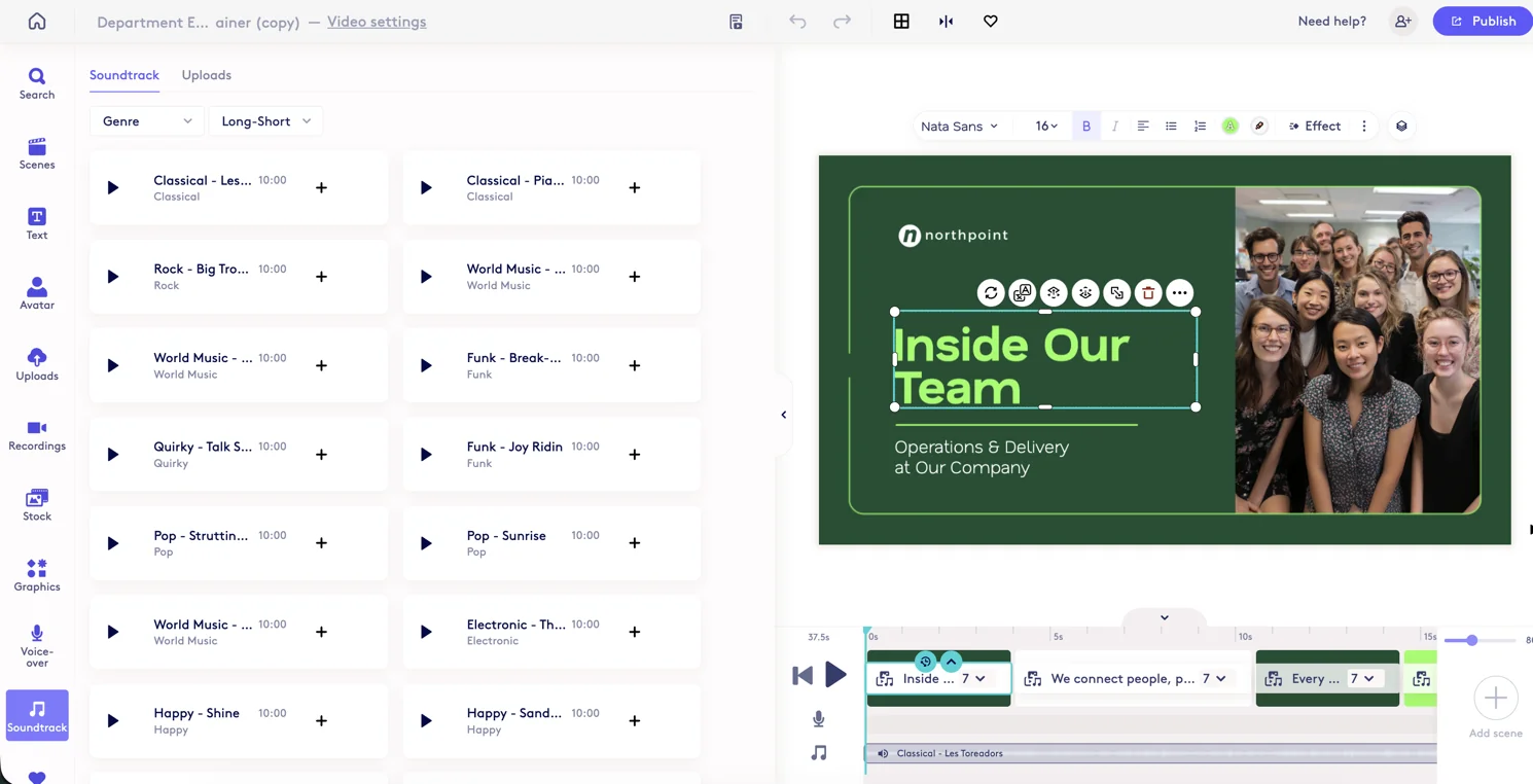 Screenshot showing When you are adding an additional track (your existing track is not selected or there is no track in your project), you will see a Plus icon. Clicking this will add the track to your project.