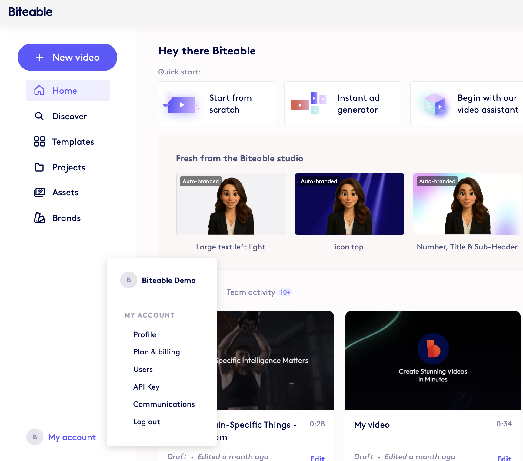 Screenshot showing Open the My Account settings and select 'API Key'
