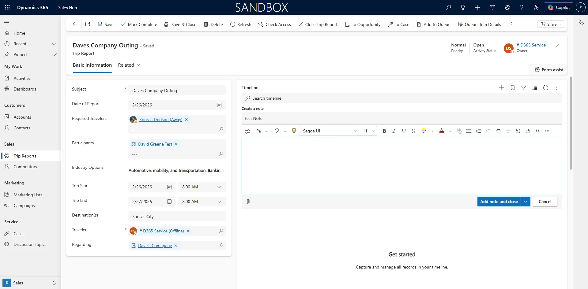 Screenshot showing Enter text in Title