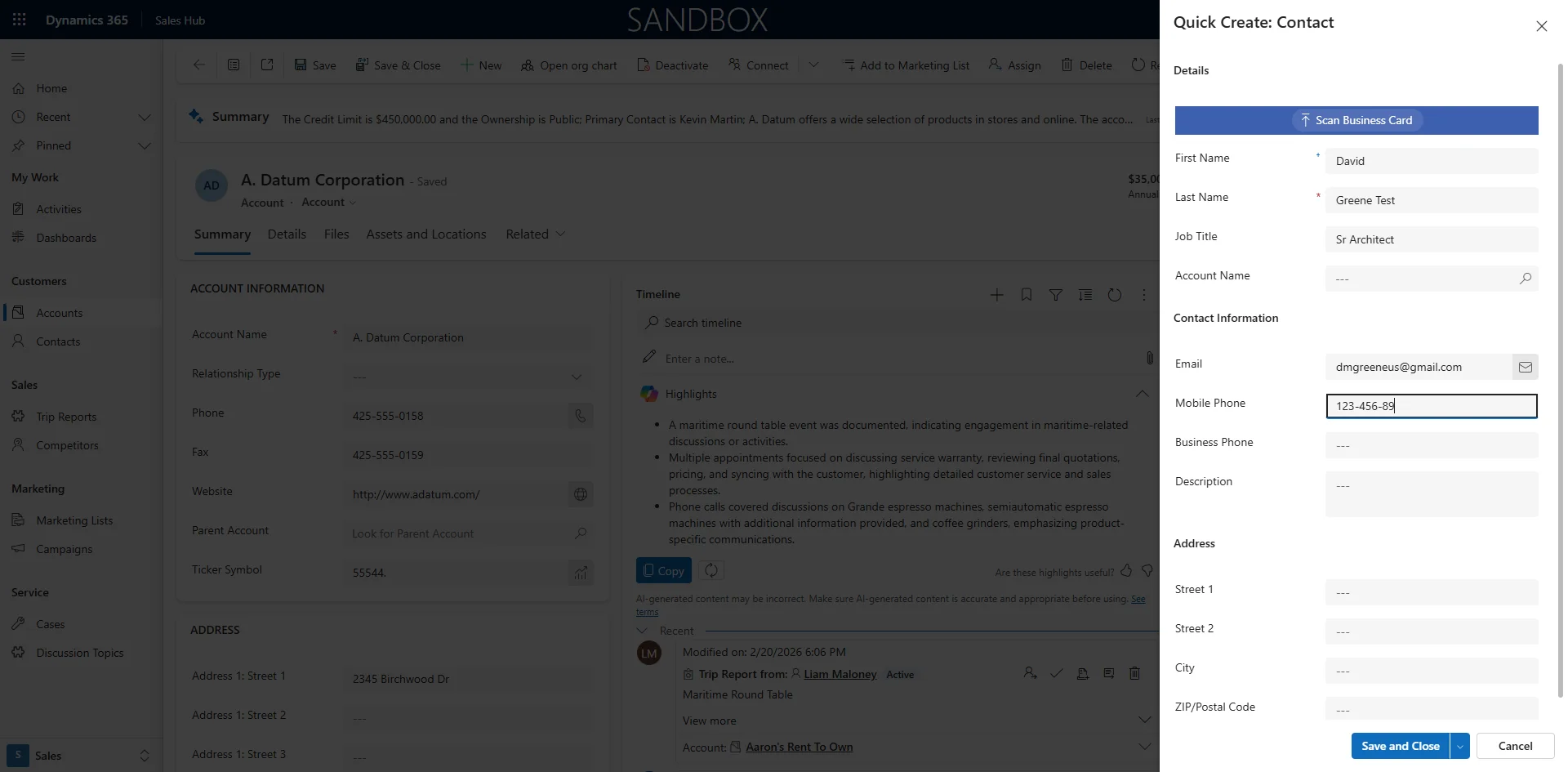 Screenshot showing Enter text in Provide a telephone number