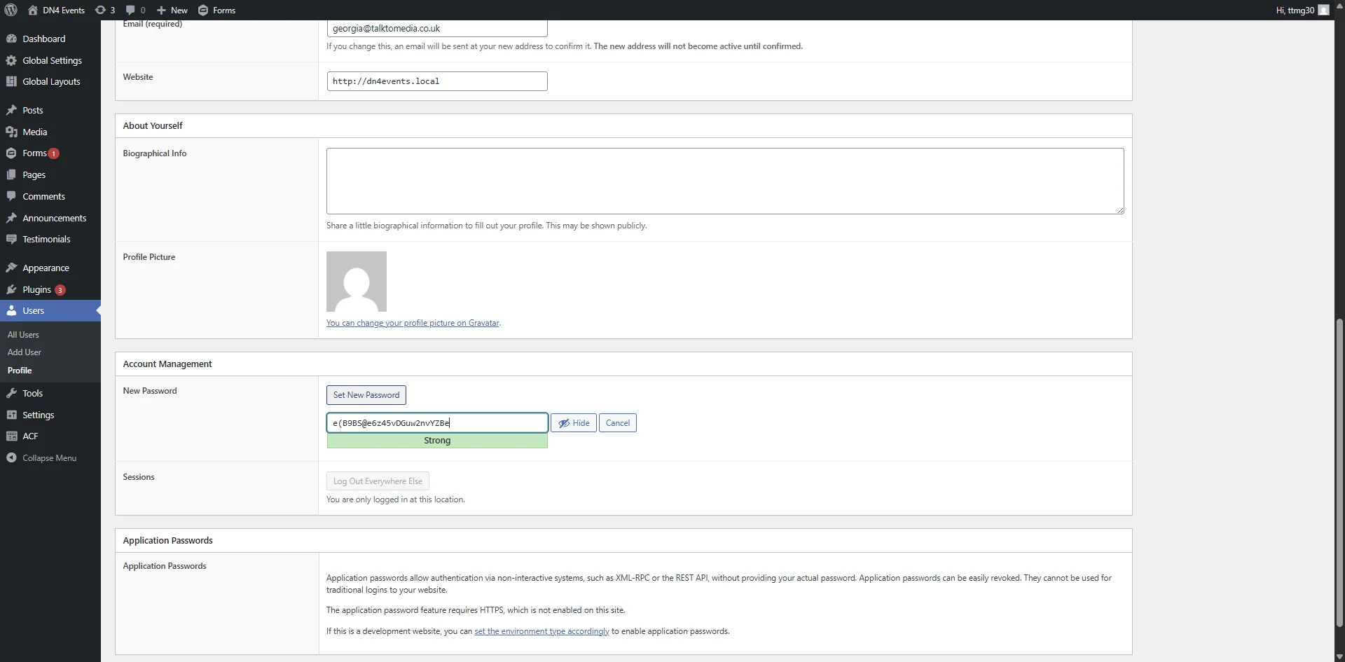Screenshot showing Click on 'Set New Password'