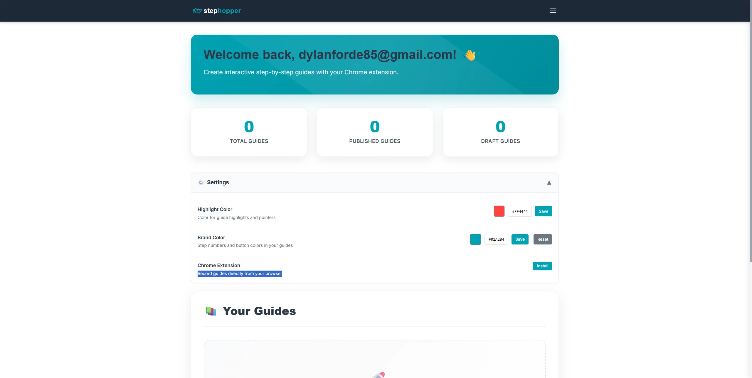 Screenshot showing Click on input