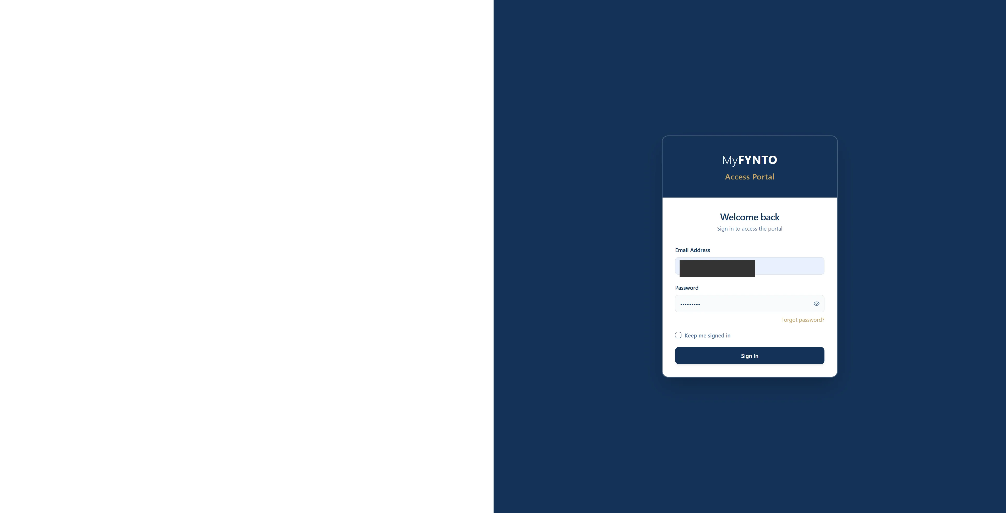 Screenshot showing Navigate to https://portal.fynto.co.uk/