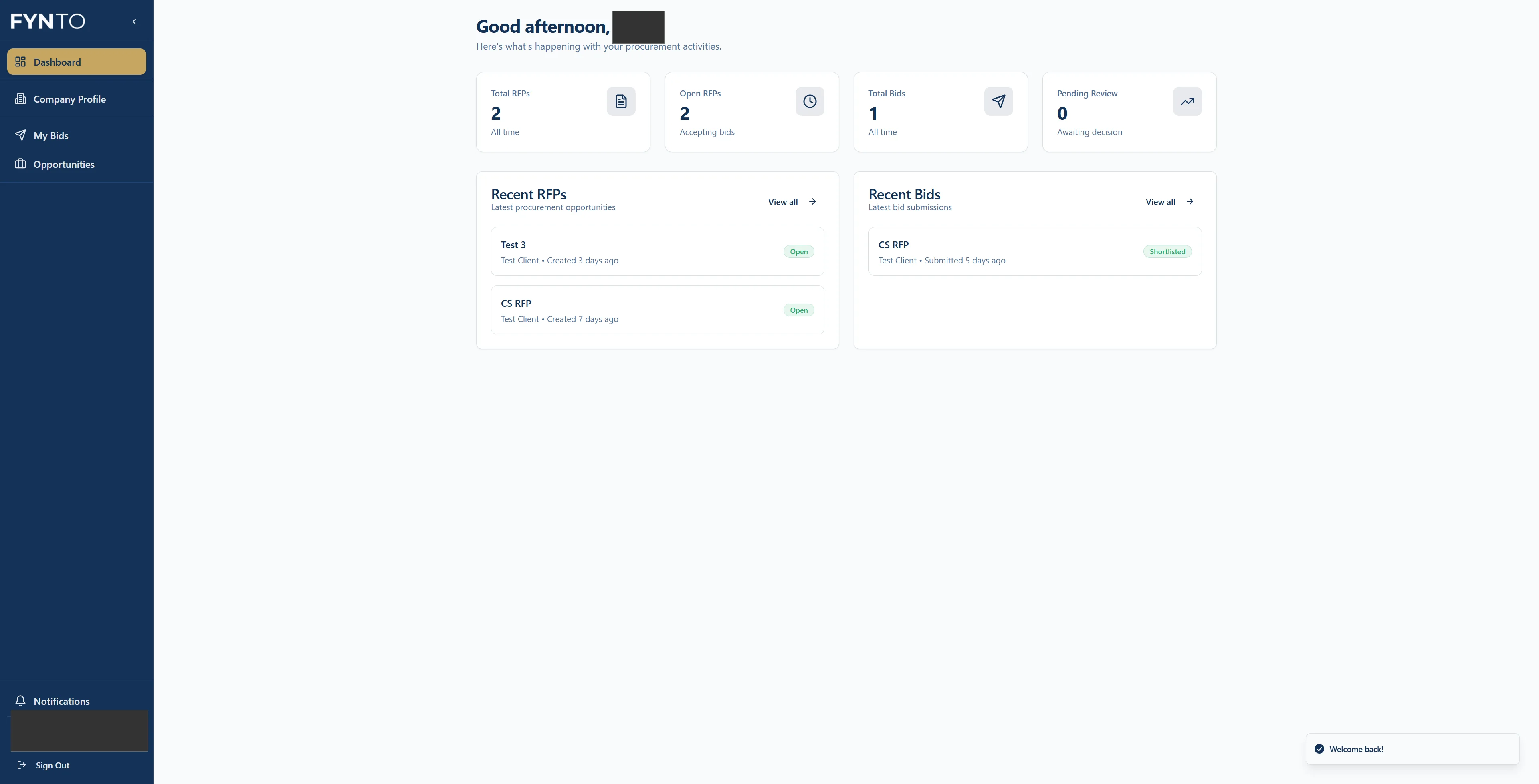 Screenshot showing Click here to sign out