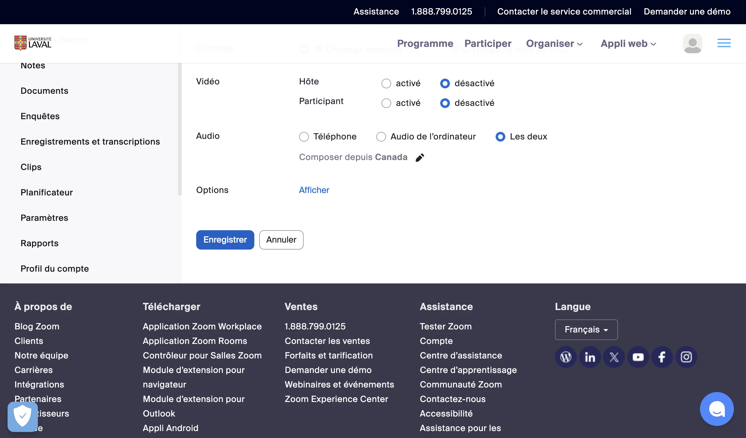 Screenshot showing Cliquer sur « Enregistrer »