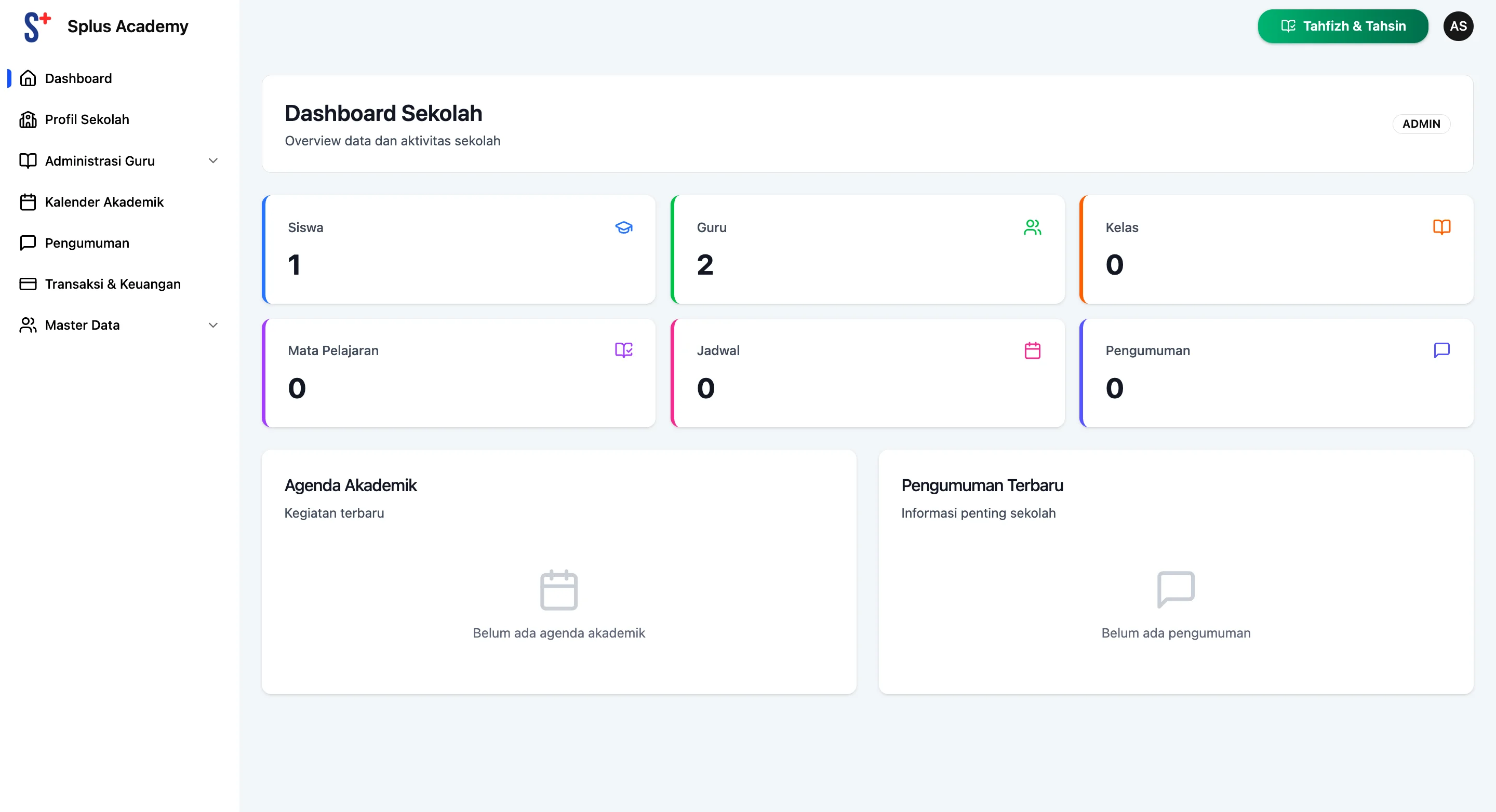 Screenshot showing Login dan akan di arahkan ke https://app.sekolahplus.com/dashboard