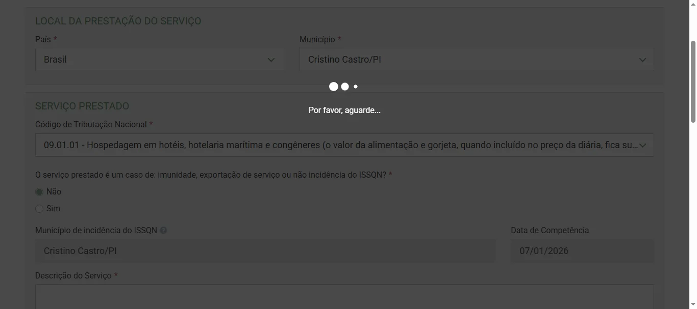 Screenshot showing Click on 'Não'